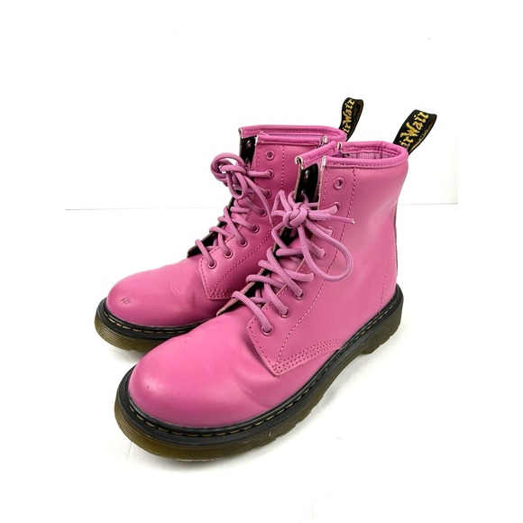 Dr. Martens Shoes - Dr. Martens Zavala Boots Womens 5 Pink Leather Bootie 8 Eyelet Barbiecore EU 36